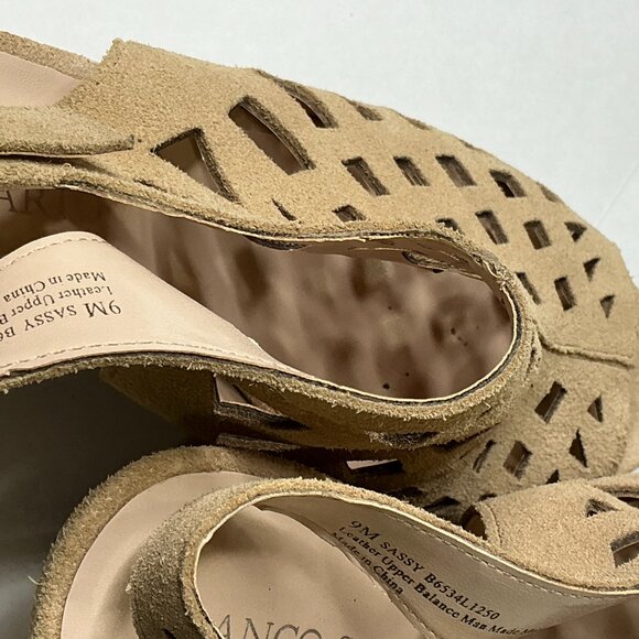 Franco Sarto Cork 4 1/2 " Wedge Sandals Size 9M, Tan - Picture 10 of 15